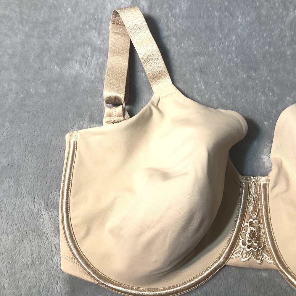 Vanity Fair Bra 34H Nude Seamless Beauty Back Minimizer Full Coverage 76080 EUC - Picture 3 of 7